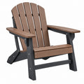 Fauteuil de jardin Adirondack 80 x 85 x 95 cm en plastique marron et noir