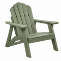 Fauteuil de jardin Adirondack 83 x 76 x 95 cm vert en matière synthétique à dossier haut