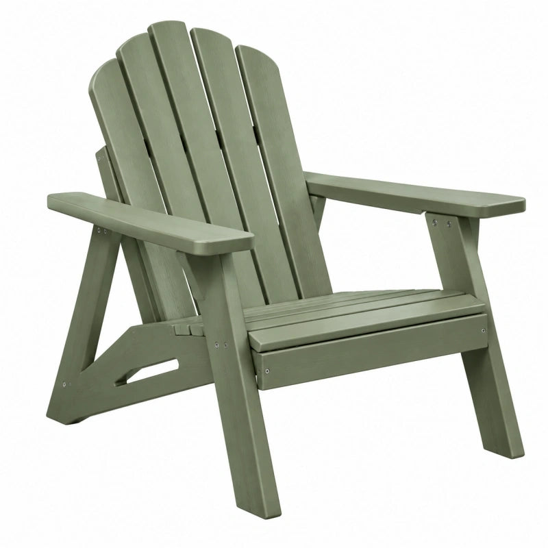 Fauteuil de jardin Adirondack 83 x 76 x 95 cm vert en matière synthétique à dossier haut