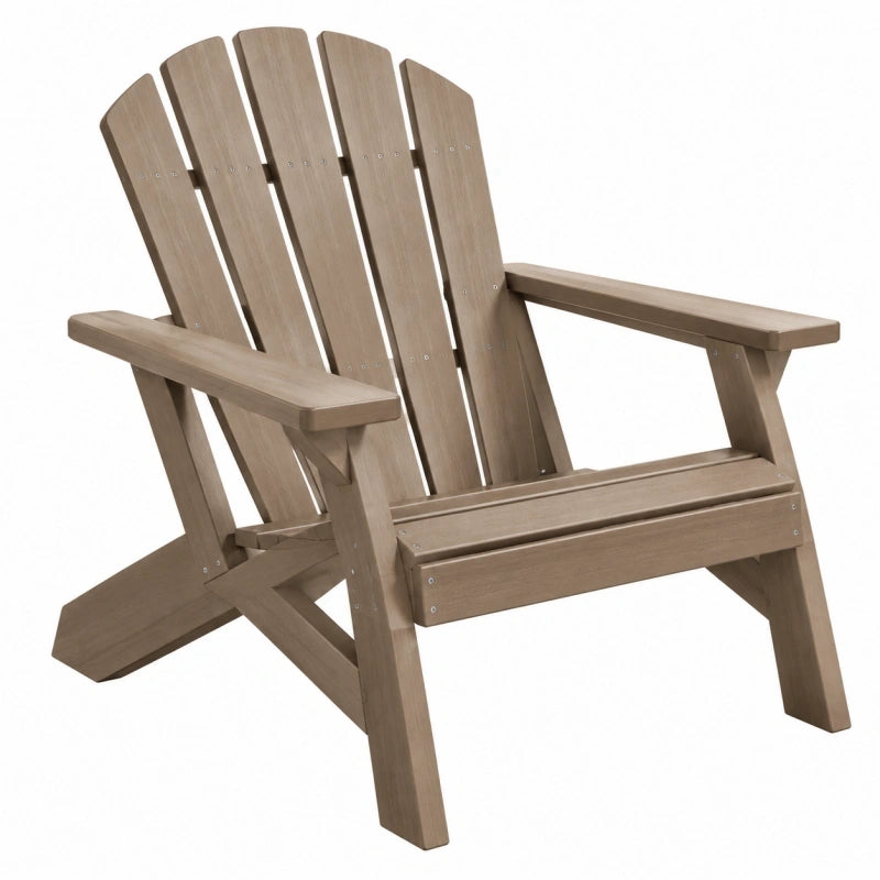 Fauteuil de jardin Adirondack 80 x 90 x 100 cm en bois brun style rustique