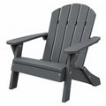Fauteuil de jardin Adirondack 79 x 83 x 97 cm en plastique gris anthracite avec accoudoirs